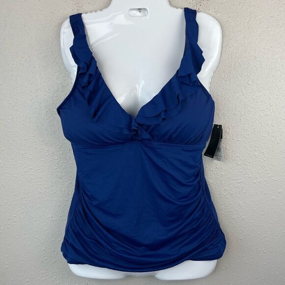 NWT Lauren Ralph Lauren Tankini Top Size 16 - Picture 1 of 6